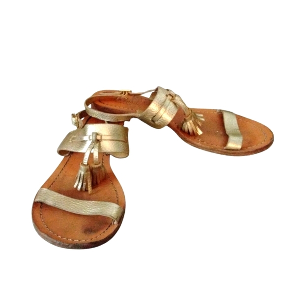Kate Spade Gold Tassel Sandals - Picture 1 of 10